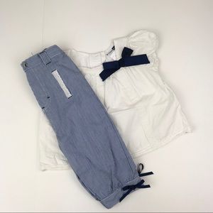 VITAMINS KIDS Blue & White Outfit NWOT 24 months